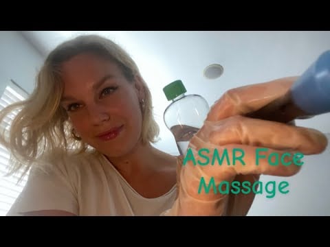 [ASMR] Fast & Aggressive Face Massage With Oil And Then With A Silicone Brush ( Gloves )