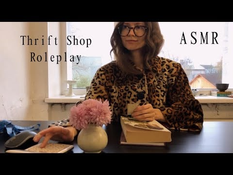 ASMR Small Town Thrift Shopping Roleplay 🛍️ Fabric Sounds, Folding Clothes, Clicking Keyboard, Relax