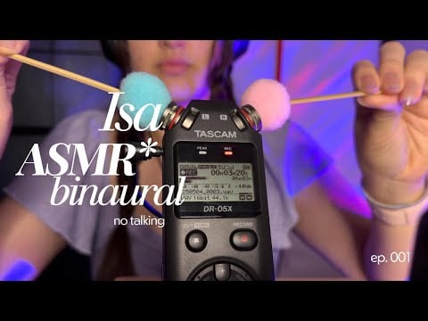 [ASMR] binaural profissional TASCAM / Durma em 18 minutos (no talking)