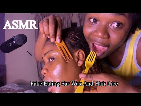 ASMR✨SATISFYING EAR CLEANING EATING OFF EAR WAX AND LICE FROM YOUR EARS AND HAIR + LOTS MORE