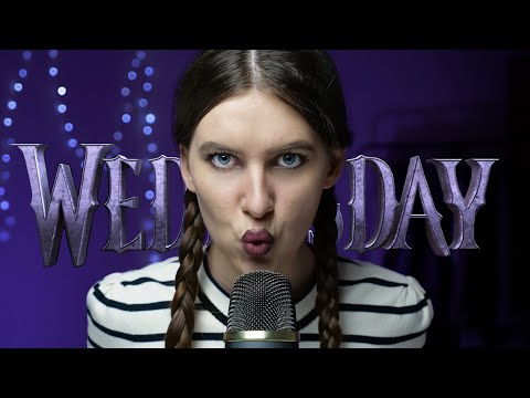 NEW ASMR Mouth Sounds: Wednesday Addams 🕸  Visual, rambles [tk tk, breathing, no talking]