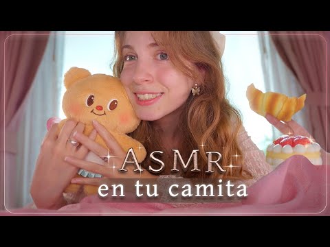 ASMR en TU CAMITA 💗 Tu Hermanita te Prepara para ir a Clase 🥐 ✨ ¡Desayuno en la Cama!