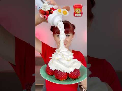 ASMR Emoji Sour Lollipop, Whipped Cream Mukbang #shorts