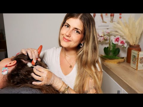 ASMR Scalp Sensory Exam [Real Person] Pure "Sharp or Dull" - "Spitz oder Weich" zum Einschlafen