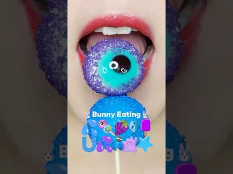 💙💜emoji food mukbang 이모지 먹방 (sped up)