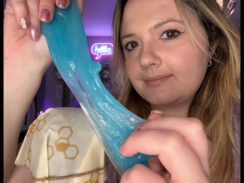 ASMR Beeswax Tapping and Slime Squishing