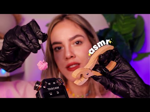 ASMR BINAURAL | Limpeza de ouvido no Tascam 👂🏼👩🏼‍⚕️ Voz suave e atenção pessoal