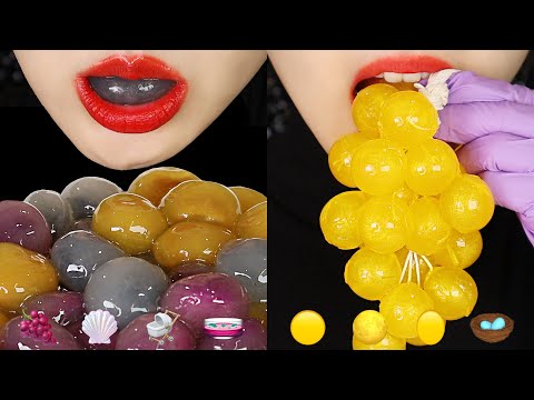 SATISFYING EATING SOUND ASMR BUNMOJA GGUL-TTEOK ASMR CHOCOLATE NEST ASMR EMOJI ASMR 💛