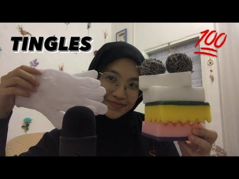 ASMR For People Who Don’t Get Tingles 💯 (sponges, scrub gloves, stainless steel ball)