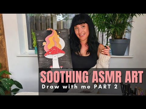 Soothing ASMR Art | Draw with Me PART 2 🎨🖋 #asmr #art #soothing