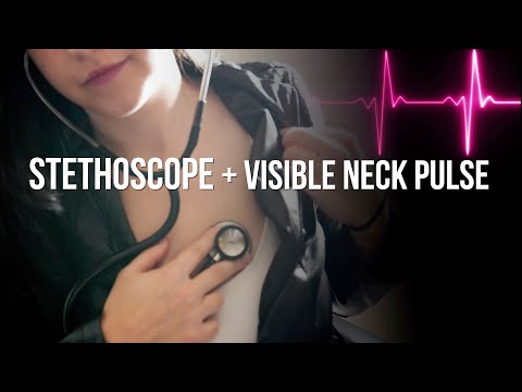Happy Heartbeats Visible Neck Pulse And Stethoscope Heart | Female Heartbeat ASMR
