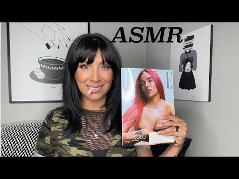 ASMR: Gum Chew and Flip through