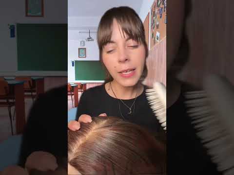POV: The Girl in the Back of Class plays with your hair 🎀 #asmrshorts #asmrroleplay #asmrvideo
