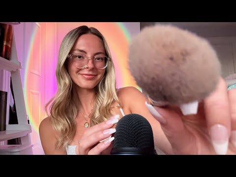 ASMR | Mic Brushing & Mic Scratching with Long Nails 💅🏼