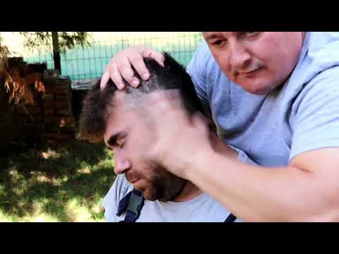 Massage head massage in nature