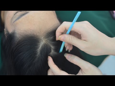 ASMR Relaxing Scalp Scratch, Real Person Hair Combing, Hair Parting, Sound For Stress Relief