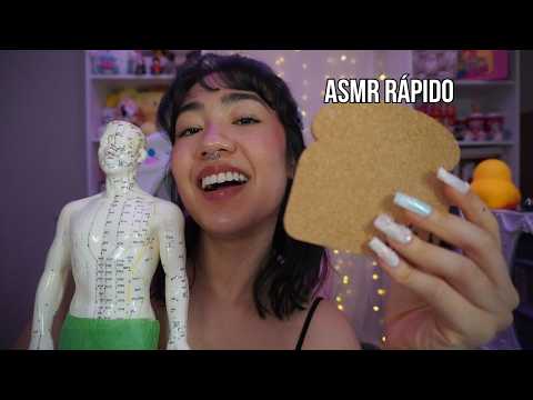 ASMR RÁPIDO PARA UM RELAXAMENTO PROFUNDO (sons de unha, sons de boca, tapping, wave crash e mais)