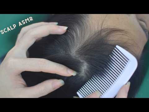ASMR Hair Sounds With Hair Scratching and Hair Parting On Real Person For Anxiety Relief