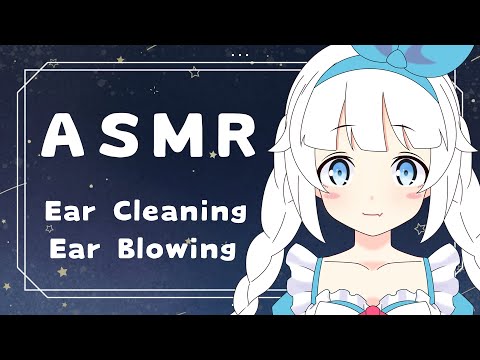 ASMR Ear Cleaning & Ear Blowing 💙 Rainy (No Talking)