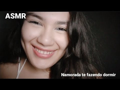 Namorada CARINHOSA te fazendo RELAXAR e DORMIR / ASMR com voz suave, e sussuros e sons de boca