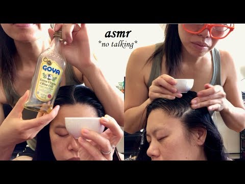 ASMR A Satisfying SCALP SCRUB w. Sea Salt + Olive Oil! Gritty Scratching Sounds (NO TALKING)