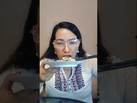 Eating chicken dumpling # #everyone #mukbang #shortsfeed #dumplings #bigmouth #eating