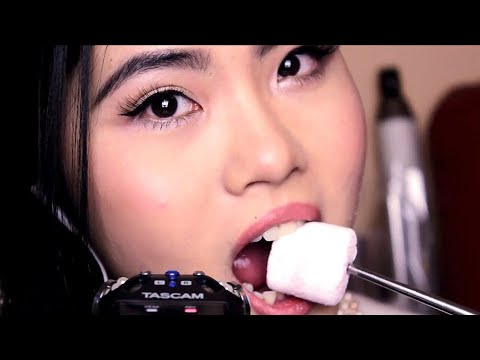 ASMR (Fluffy Crunch) MARSHMALLOW Eating Sounds