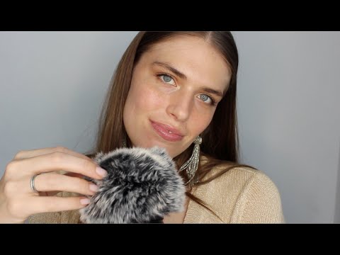 ASMR | Fluffy mic brushing + whisper ramble