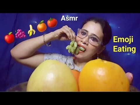 Asmr Emoji Eating(Fruits & Vegetable) | mouth sound asmr | ASMR Ghosal |