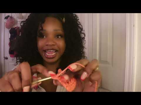 ASMR Crocheting & Gum Chewing