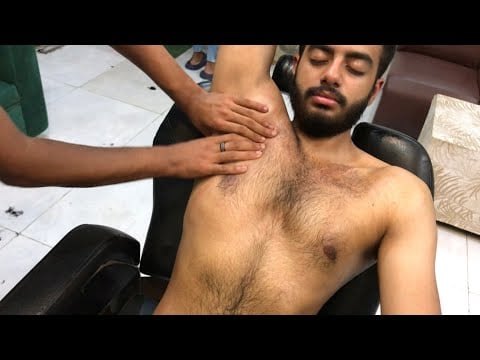 Extreme Satisfying Chest & Belly Massage For Deep Relaxation 💈| ASMR BODY MASSAGE | ✨