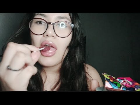 ASMR lollipop que explode na boca!