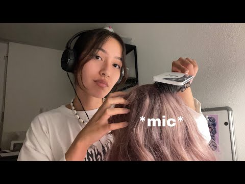 ASMR ☆ HAIRDRESSER ROLEPLAY (cut, massage, hair brushing, scalp scratching)