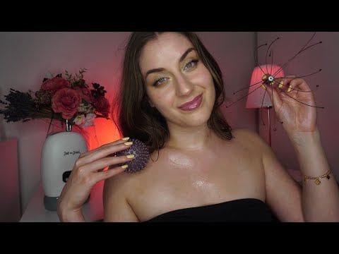 ASMR Deutsch MASSAGE AN MIR & DIR 💆🏽‍♀️  (Real Person Massage, Oil Massage, Tracing, Neck Massage)