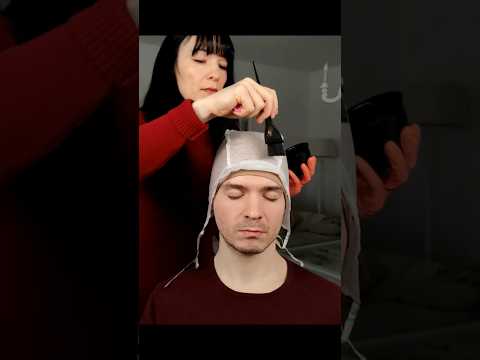 Coloring his invisible hair
