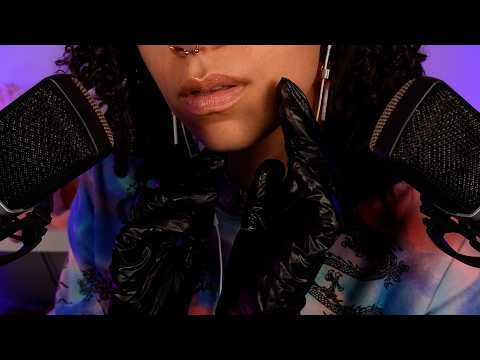 ASMR | Sticky Gloves & Inaudible Whispers (ear to ear, so good 🤤) | ASMR
