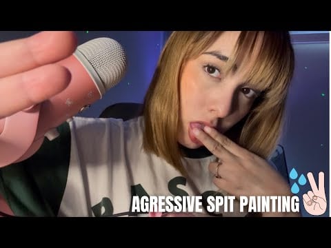 Asmr - Agressive spit painting (No talking)