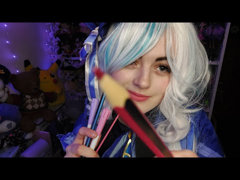 【ASMR】Drawing you a new face ♡ Personal Attention ♡ Face touching ♡ Furina Cosplay