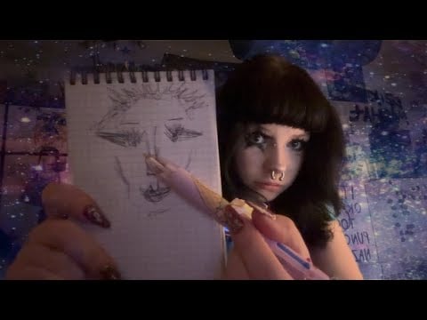 doing your (goth) makeup ASMR roleplay | layered sounds