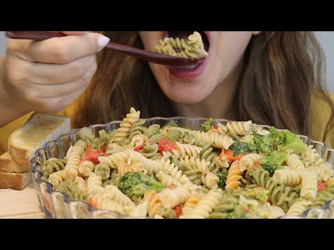 ASMR FUSILLI TRICOLORE AGLIO E OLIO / BROCCOLI / no talking / CREMA ASMR #asmr #mukbang #pasta #food