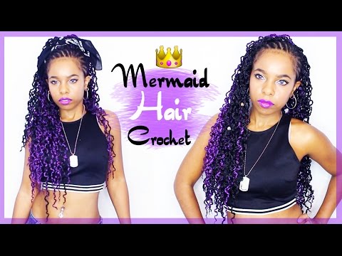 Long Purple Mermaid Hair ⎜Crochet Braids⎜Chain Loc Twist♥