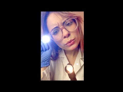 ASMR Light Sensitivity Exam #shorts FAST Eye examination medical doctor roleplay, color orbital