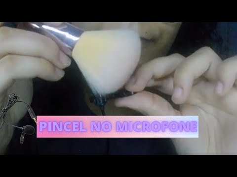 ASMR  CASEIRO / TESTANDO PINCEL NO MICROFONE  COM A LAPELA E  SONS DE BOCA