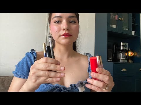 ASMR haciendo mi maquillaje y peinado 🎀