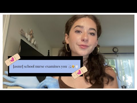 [asmr] school nurse examines you 👩‍⚕️🩺📝🤒