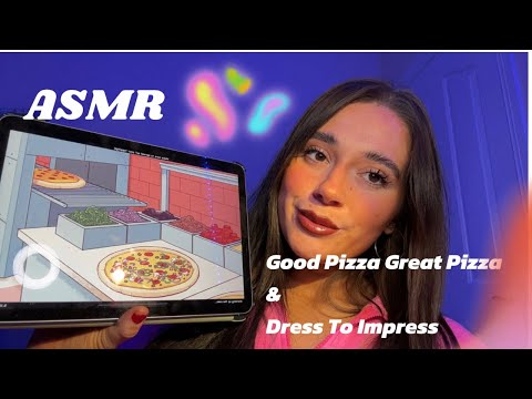 ASMR -  Playing Dress to impress & Good Pizza Great Pizza ❤️