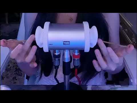 Tingly Ear Cleaning ASMR with Goose Feather, Powder Puff & Brushing Sounds / 2Hr (No Talking)