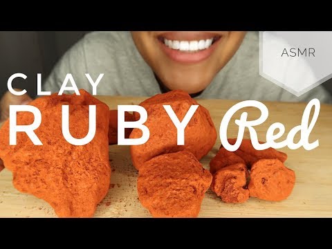 ASMR RUBY RED CLAY | Crunchy | NO TALKING