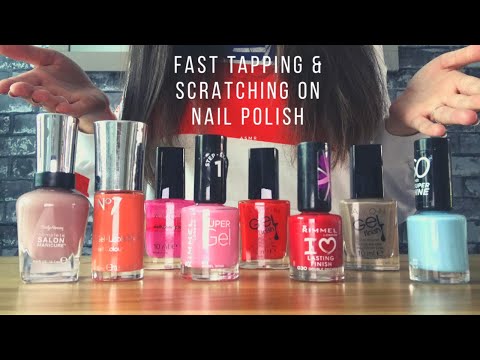 ASMR Fast Tapping & scratching on nail polish 💅