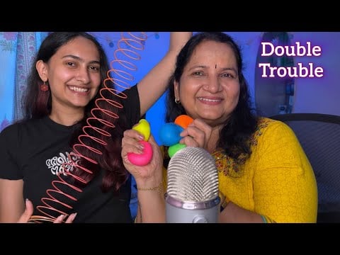 Mom tries Asmr with me | Double Tingles 